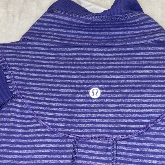 Lululemon Athletica Purple Striped Pullover - Picture 9 of 11